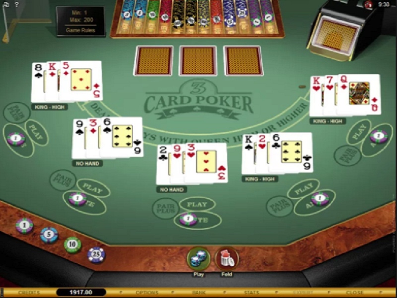 Luật chơi Poker 3 lá tại FB88